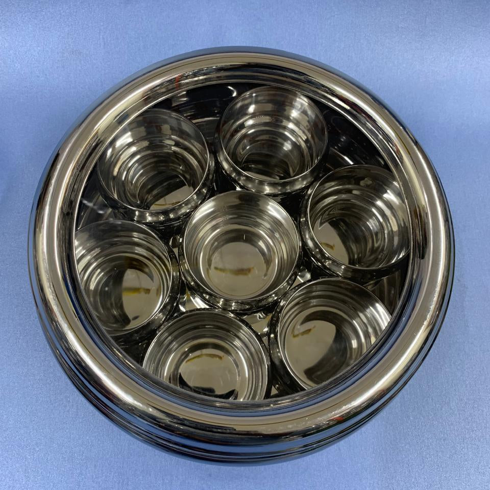 Masala Box with See-Through Lid – Stainless Steel Spice Organizer