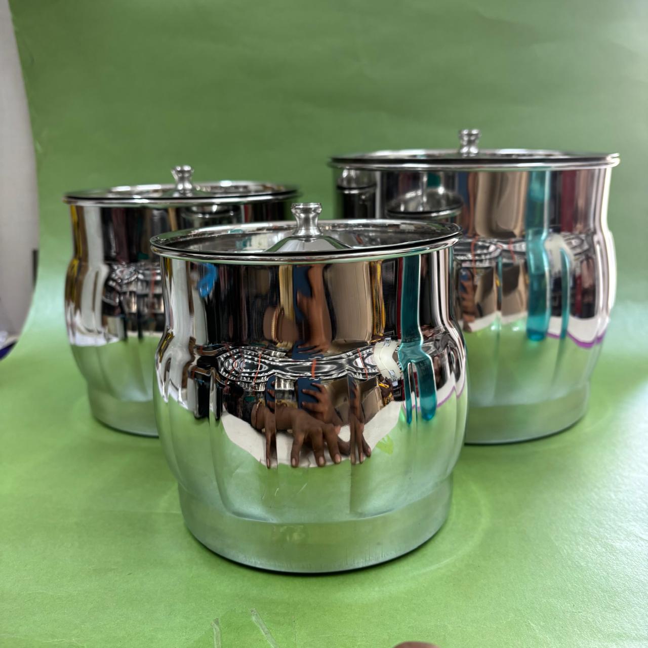 Fancy Stainless Steel Storage Container with Lid