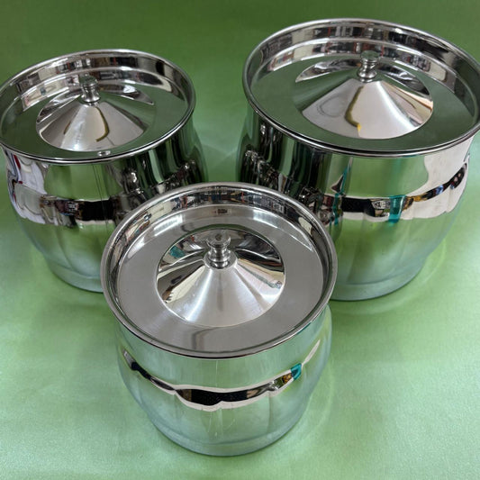 Fancy Stainless Steel Storage Container with Lid