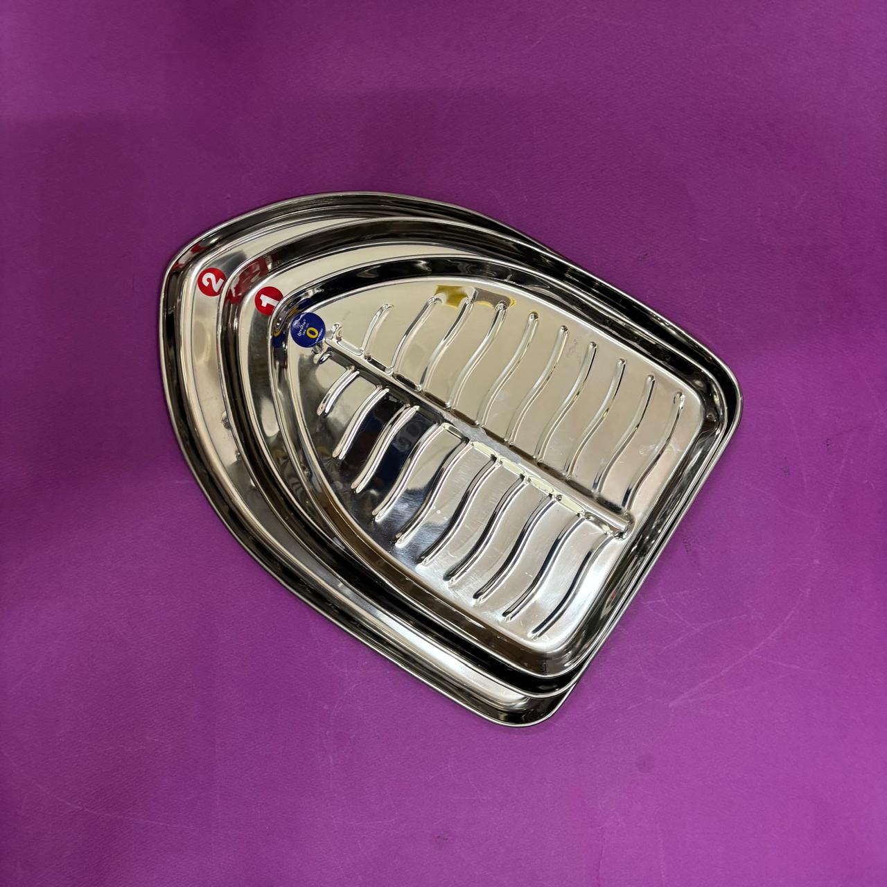 Banana Leaf Shape Stainless Steel Plate