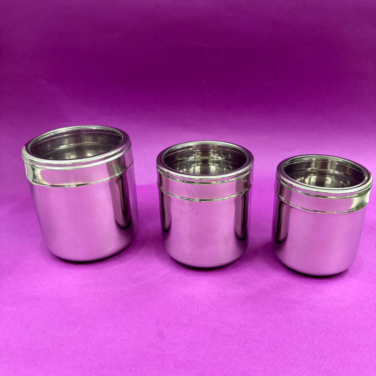 Storage Container with Transparent Lid - Food Grade, Kitchen Storage Jar, Stainless Steel