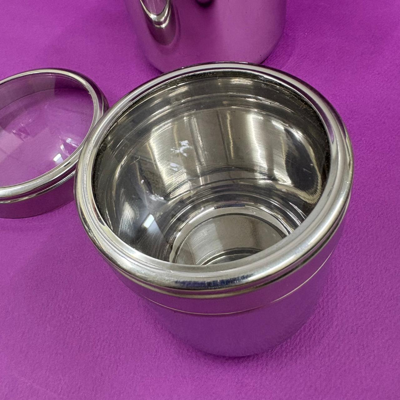 Storage Container with Transparent Lid - Food Grade, Kitchen Storage Jar, Stainless Steel