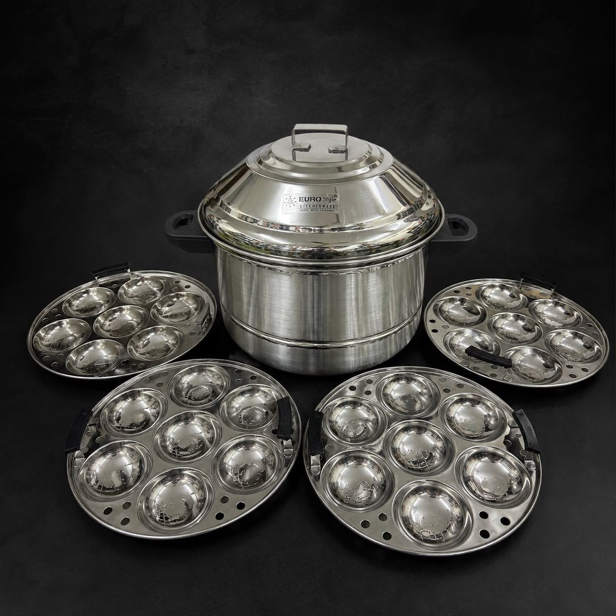 28 Idli Pot with Steamer Plate - Stainless Steel