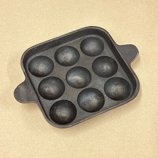Cast iron kuzhi paniyaram square pan – top view