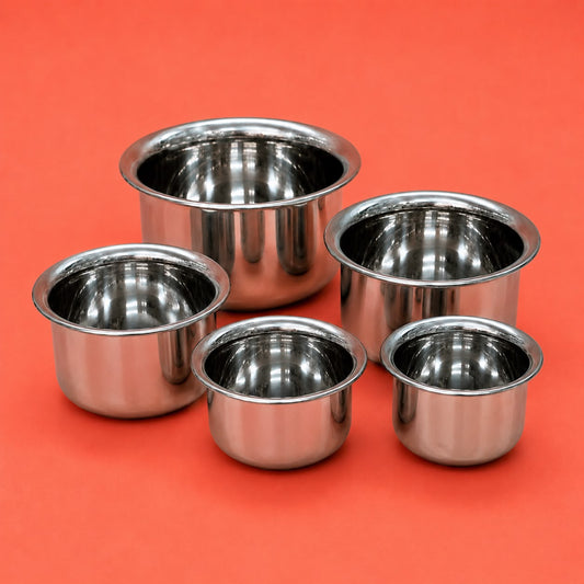  Chettinad stainless steel cooking and serving vessel