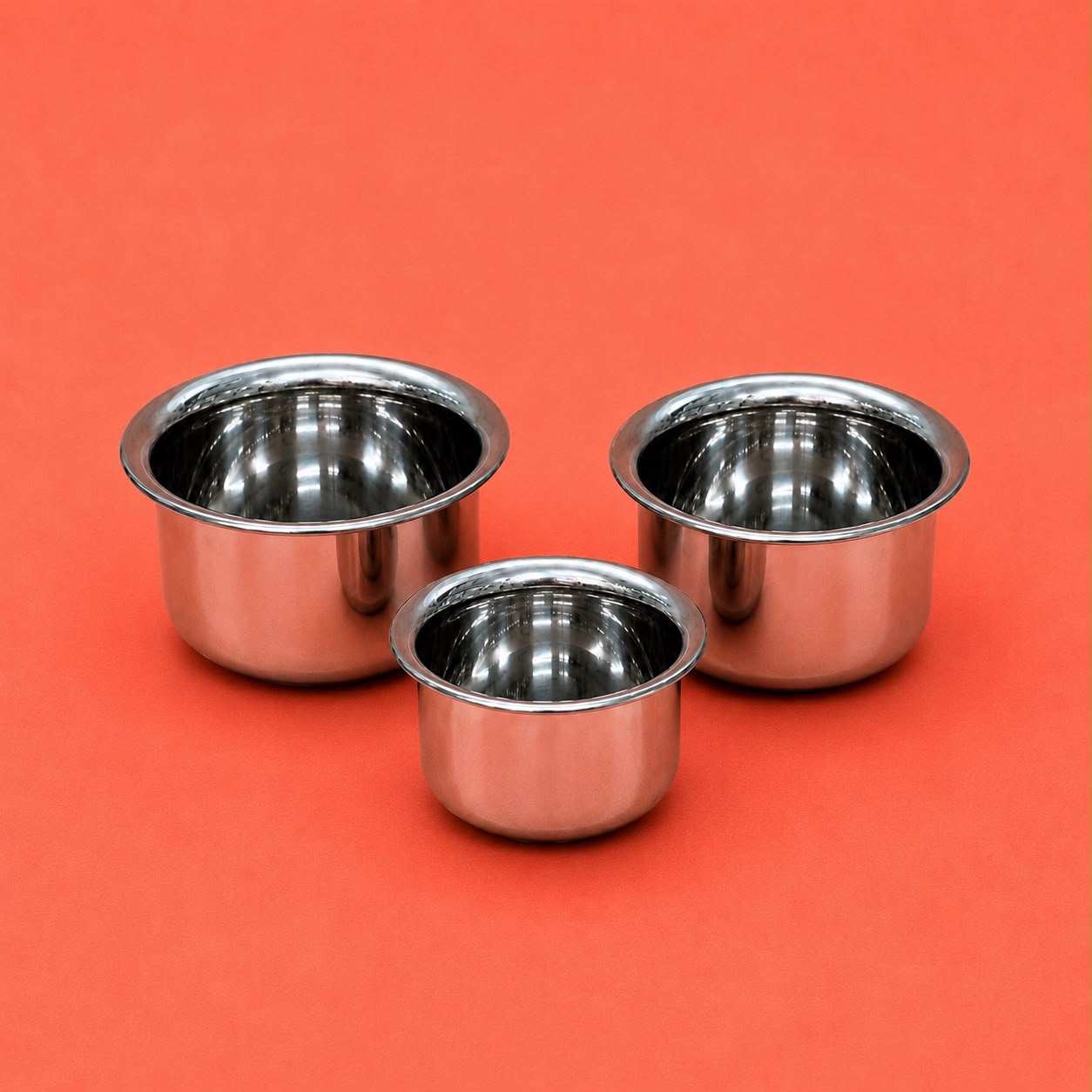  Large Chettinad stainless steel cooking vessels