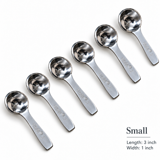 Annam's Ghee Spoon in stainless steel – set of 6, Small 3 inch