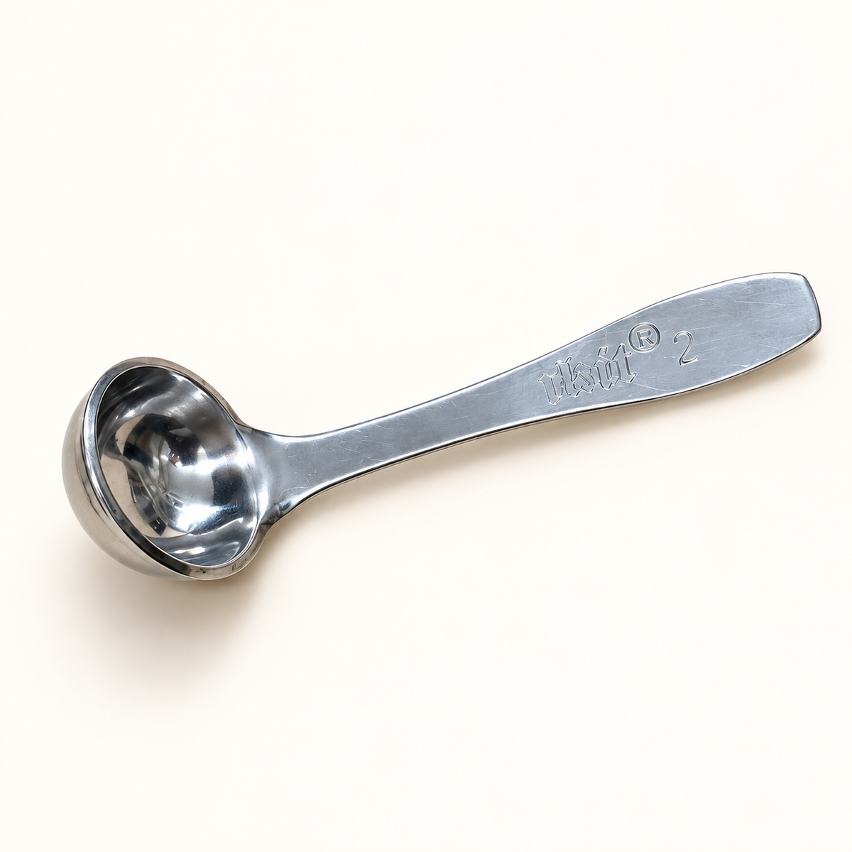 Annam's Ghee Spoon in stainless steel – single spoon, close-up