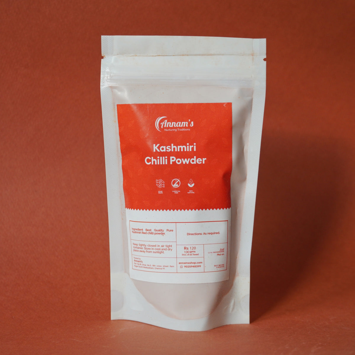 Annam's traditional Kashmiri Chilli Powder (Kashmiri Milagai Thool) – image 2
