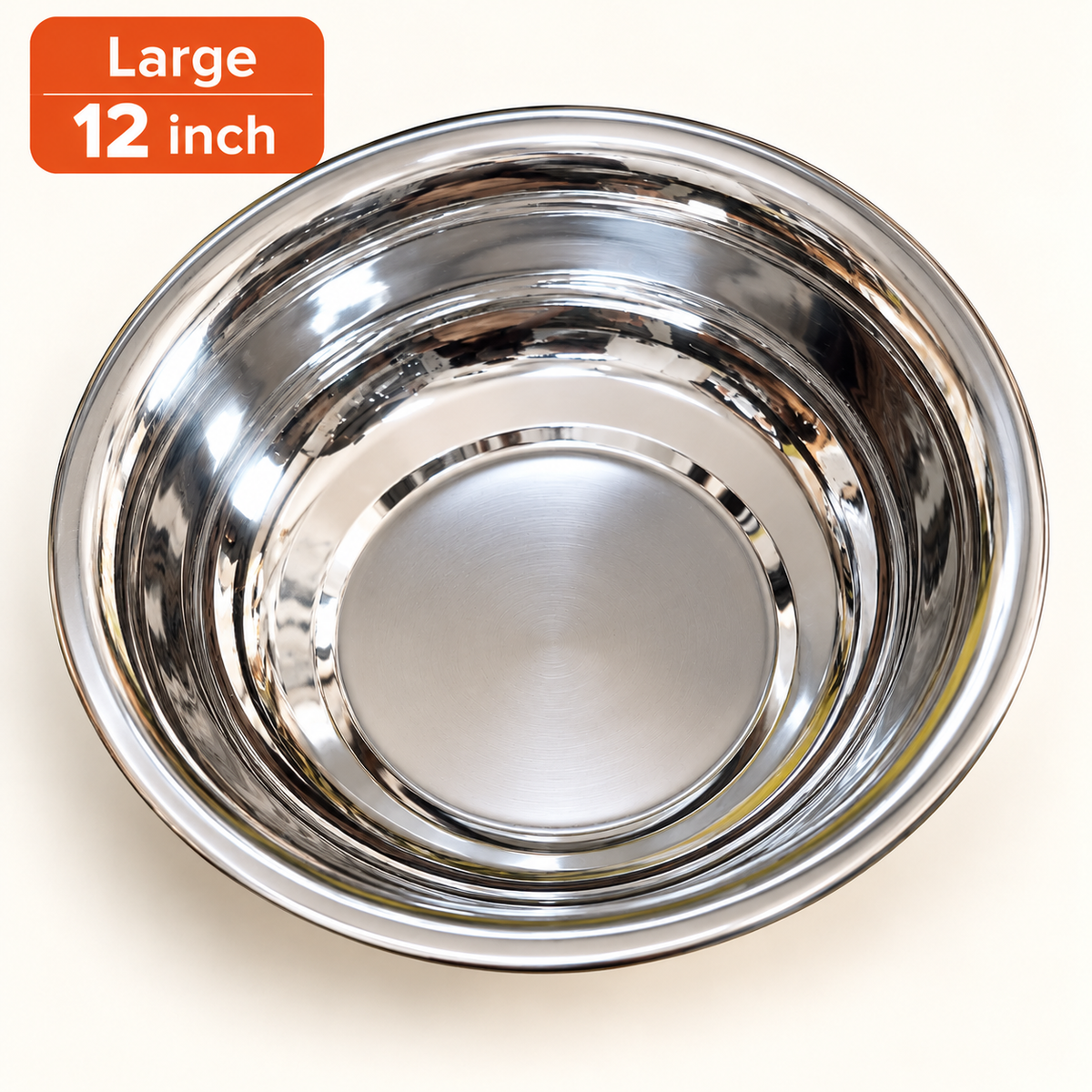 Annam's Mixing Basin in stainless steel – large, 12 inch