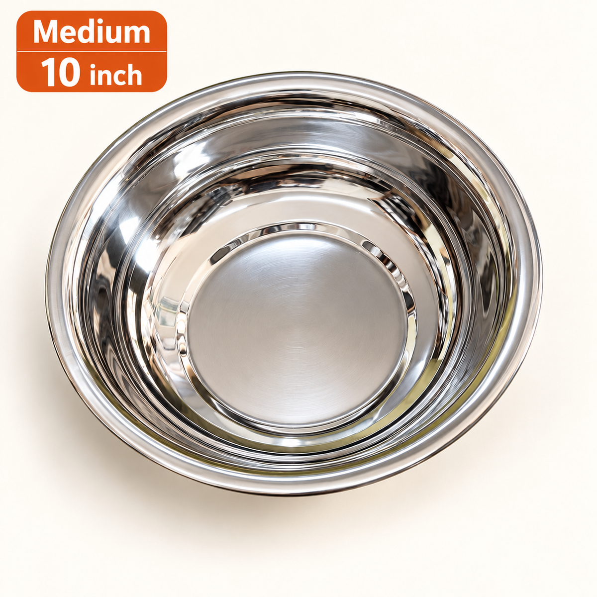 Annam's Mixing Basin in stainless steel – medium, 10 inch