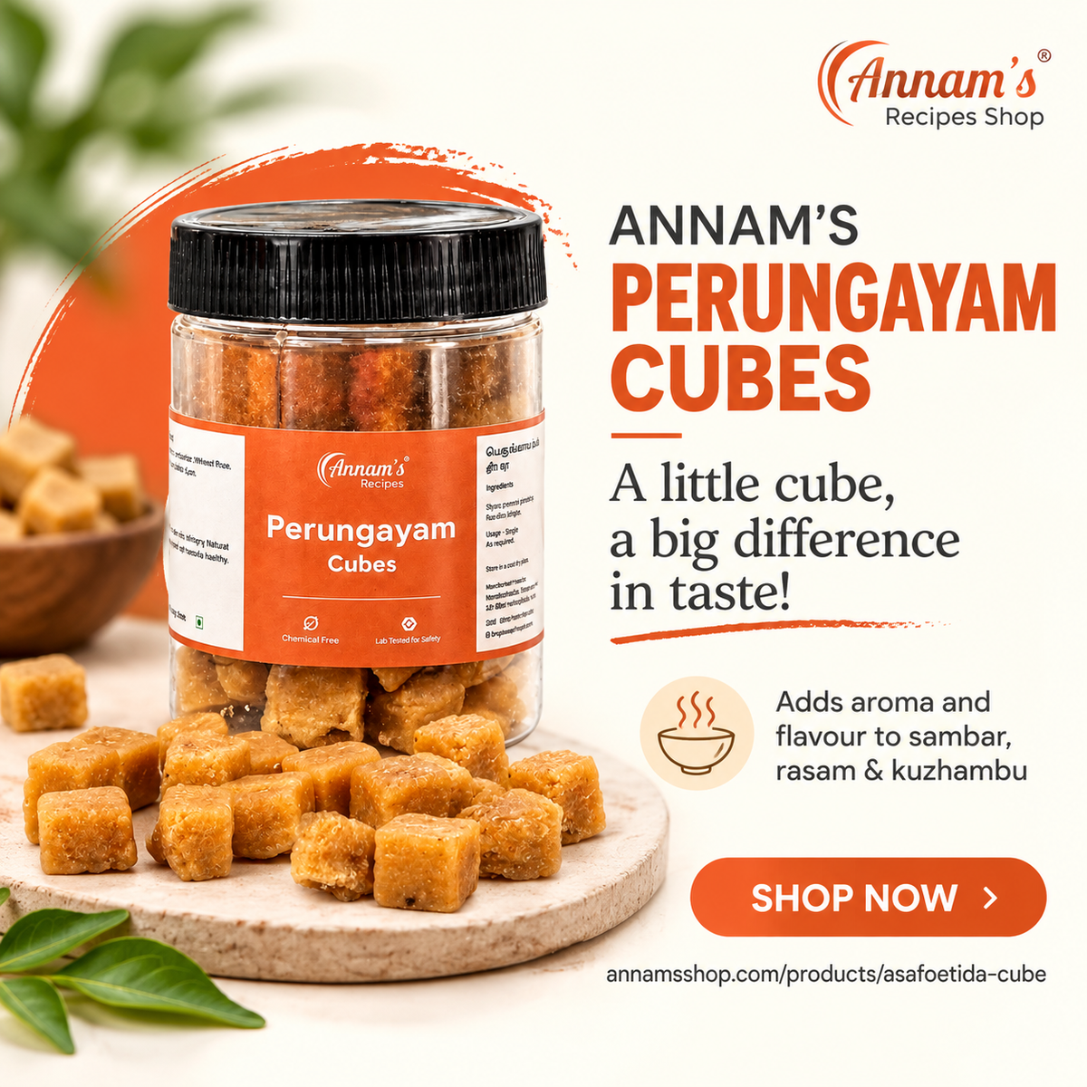 Annam's Perungayam Cube (Katti Perungayam) – banner