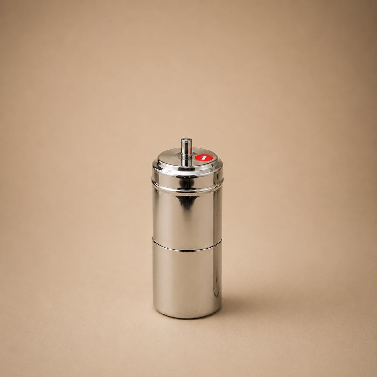 Premium food-grade stainless steel coffee filter with mirror finish for authentic filter coffee.