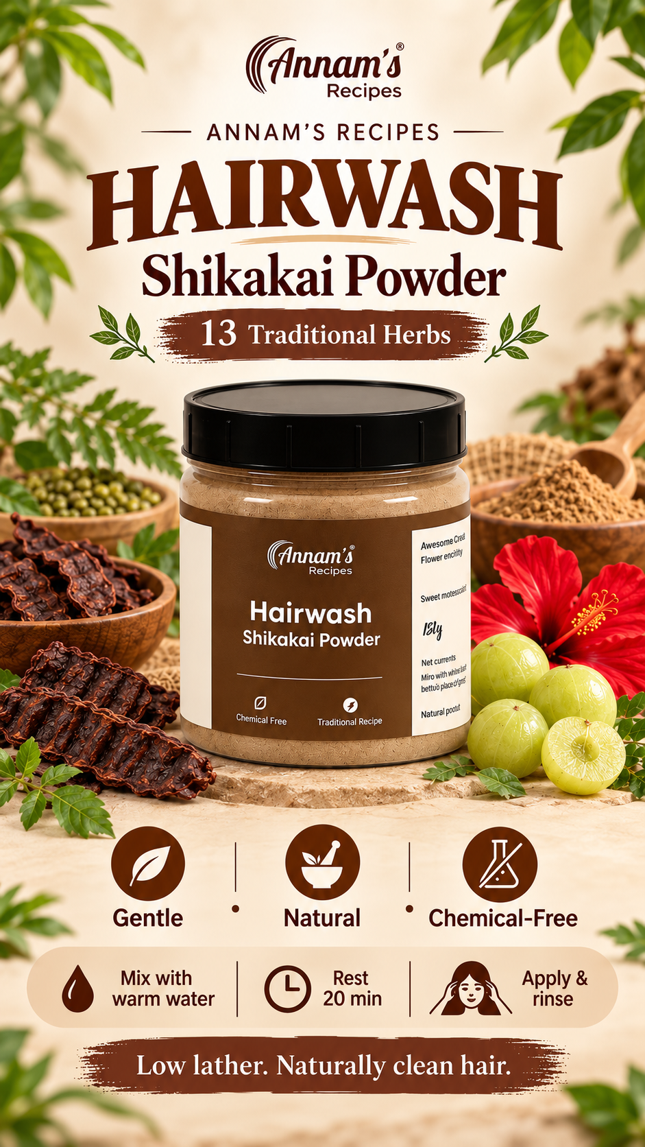 Shikakai Hair Wash Powder