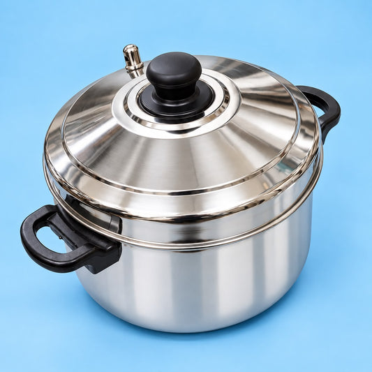 Stainless steel 20 idli cooker with multiple idli plates