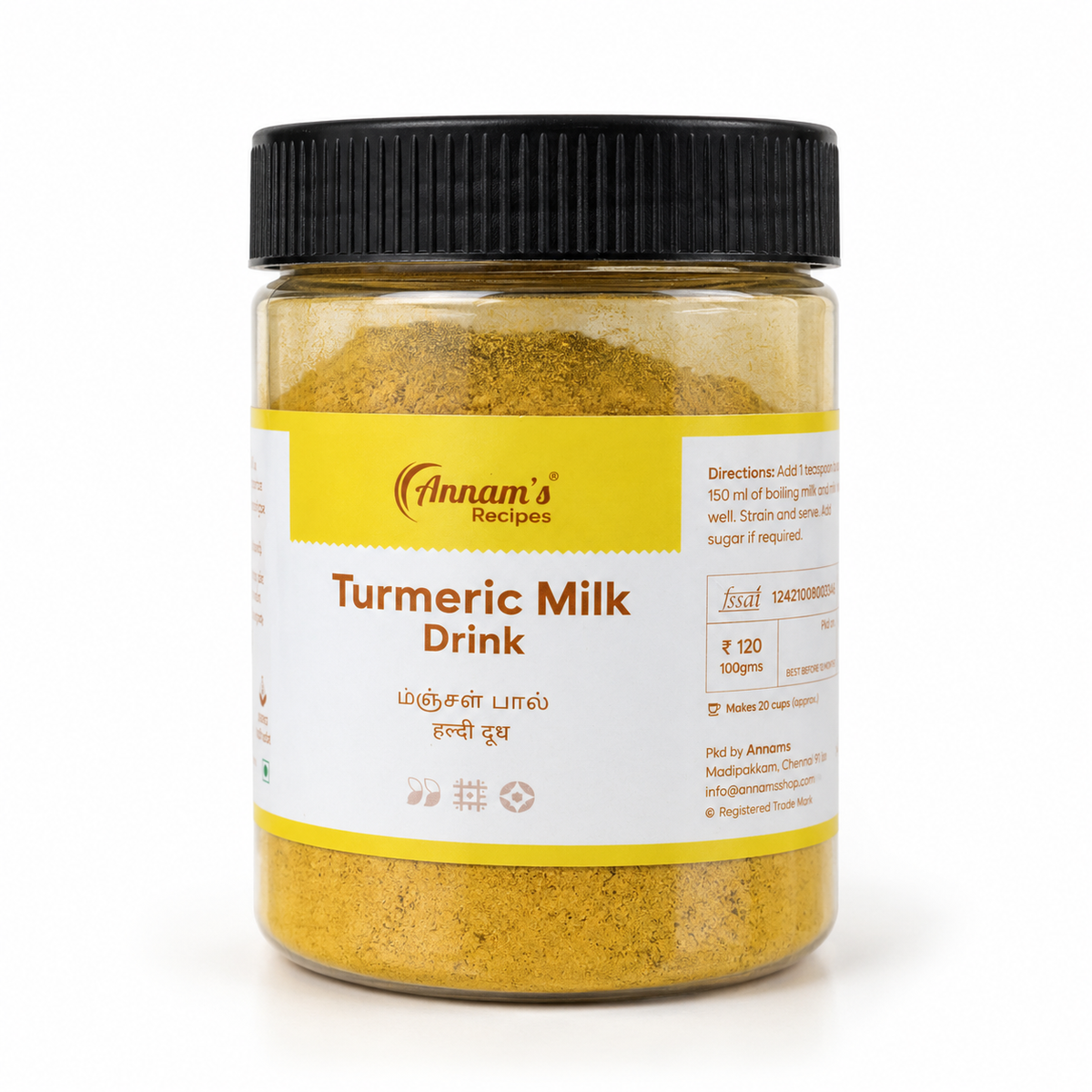 Annam's Turmeric Milk Drink (Manjal Paal Mix) – banner